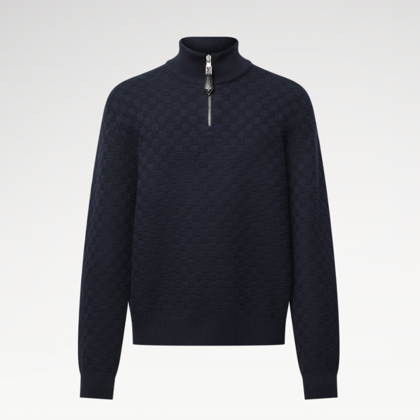 루이비통 하프 집업 네이비