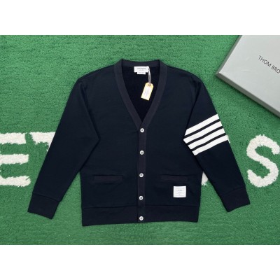 톰브라운 4바 스트라이프 가디건 네이비