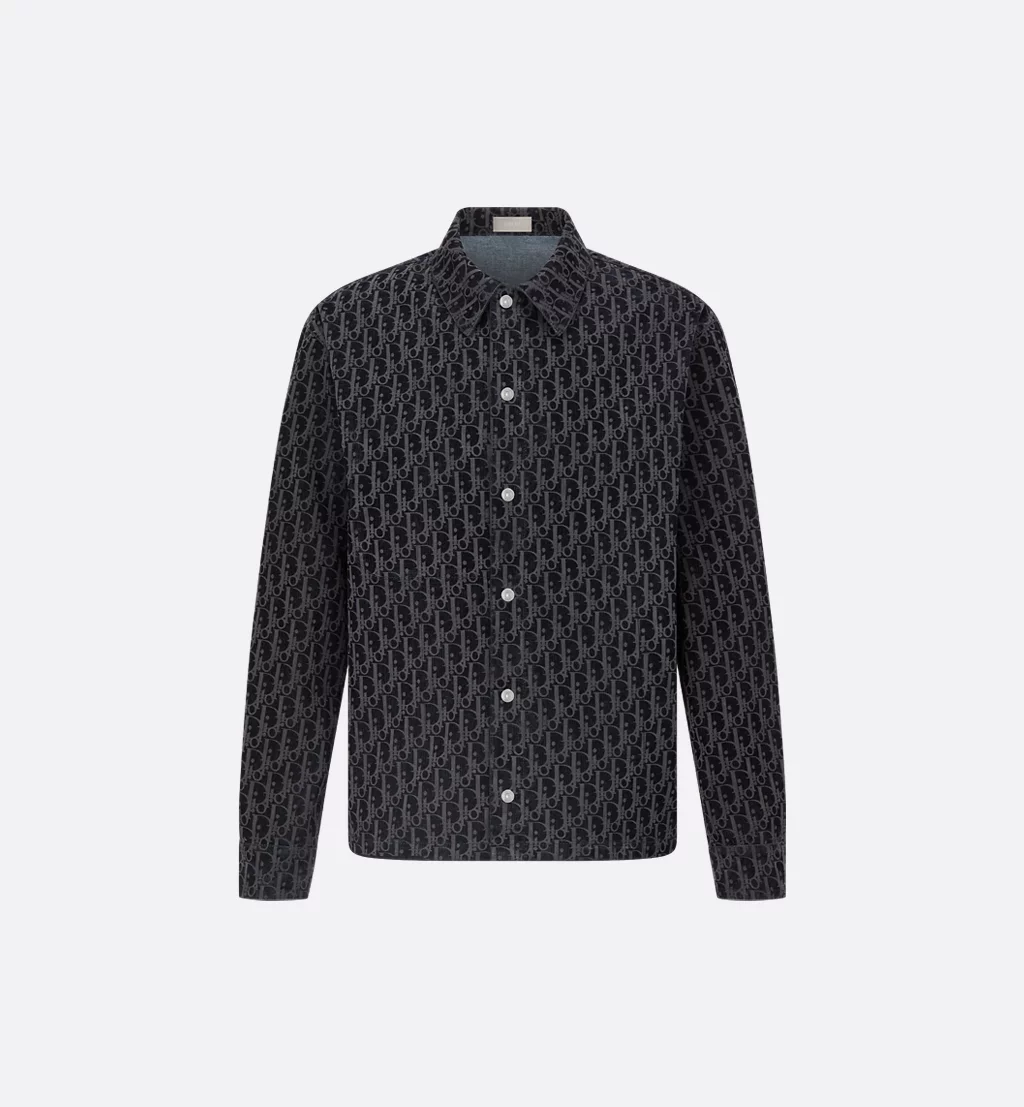 디올 오블리크 코튼 블렌드 오버셔츠