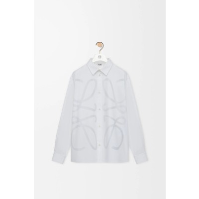 로에베 프린팅 오버핏 셔츠 화이트