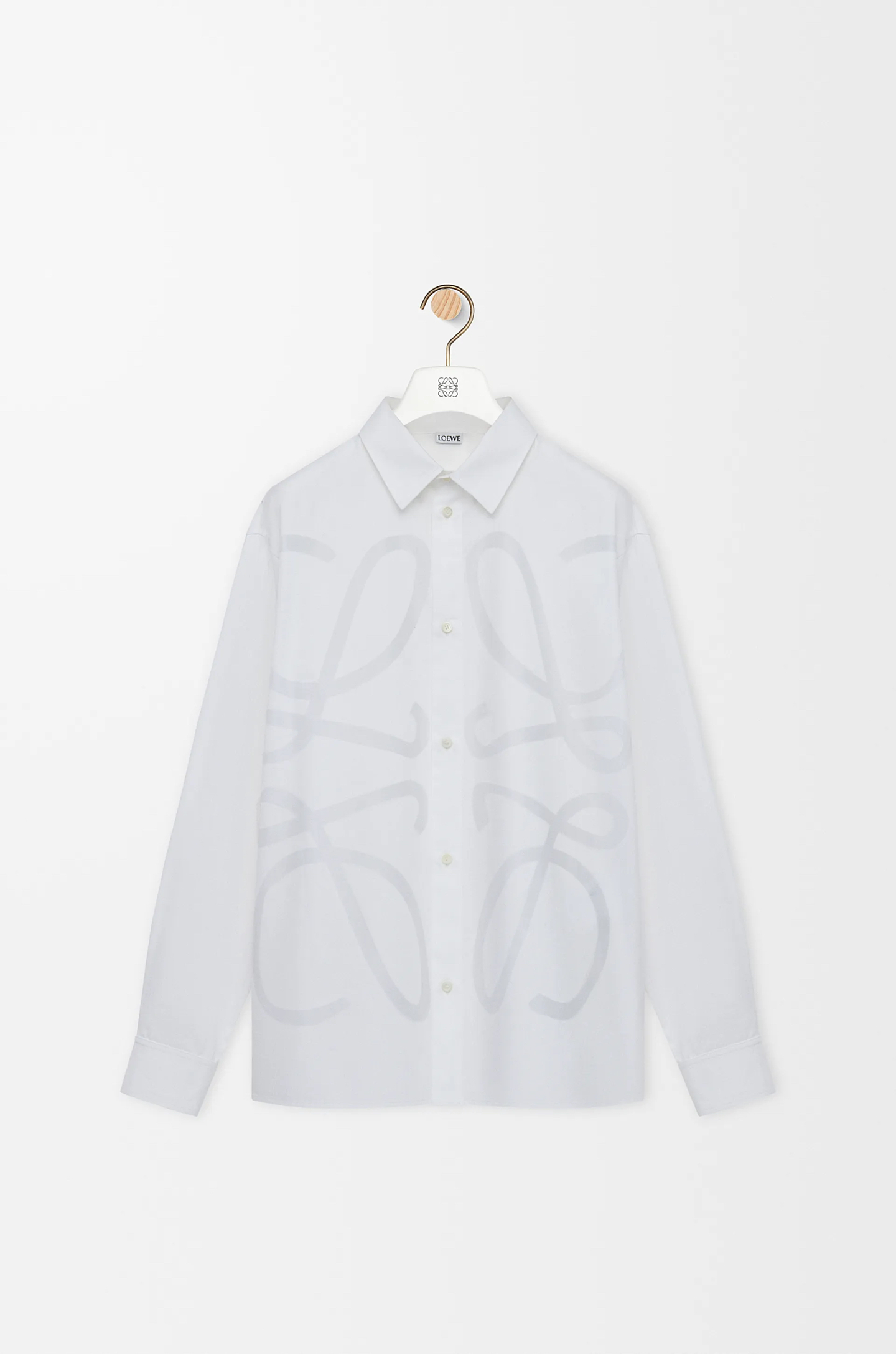 로에베 프린팅 오버핏 셔츠 화이트