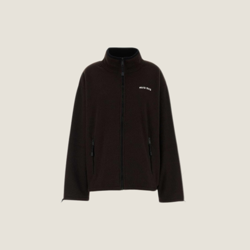 미우미우 스웨드 셔츠 브라운