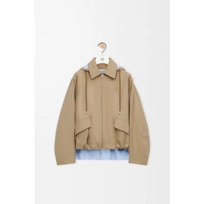 로에베 후드 파카 베이지