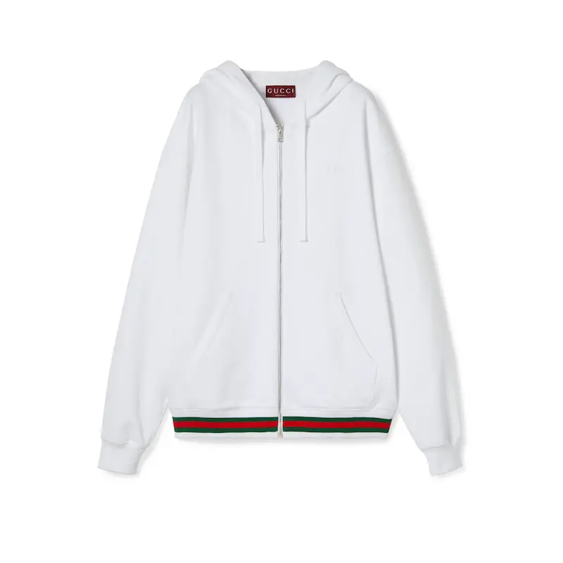 구찌 후드 집업 화이트