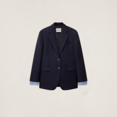 미우미우 개버딘 재킷 네이비