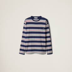 미우미우 롱 슬리브 코튼 저지 티셔츠 