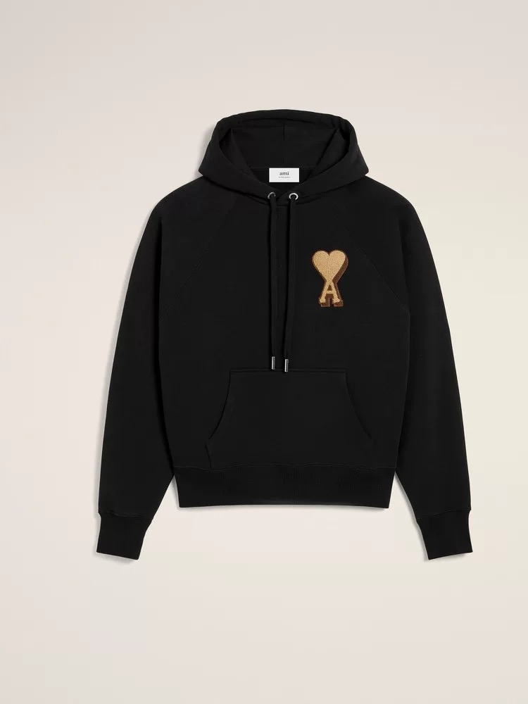 아미 후드 티셔츠 블랙 