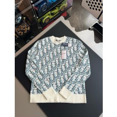 디올 오블리크 스웨터 화이트 블루