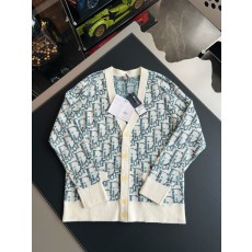 디올 오블리크 가디건 화이트 블루