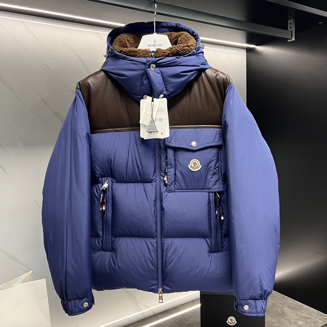 몽클레어 브레이 쇼트 다운 자켓 블루