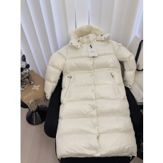 몽클레어 까베타즈 후드 롱 다운 자켓 화이트