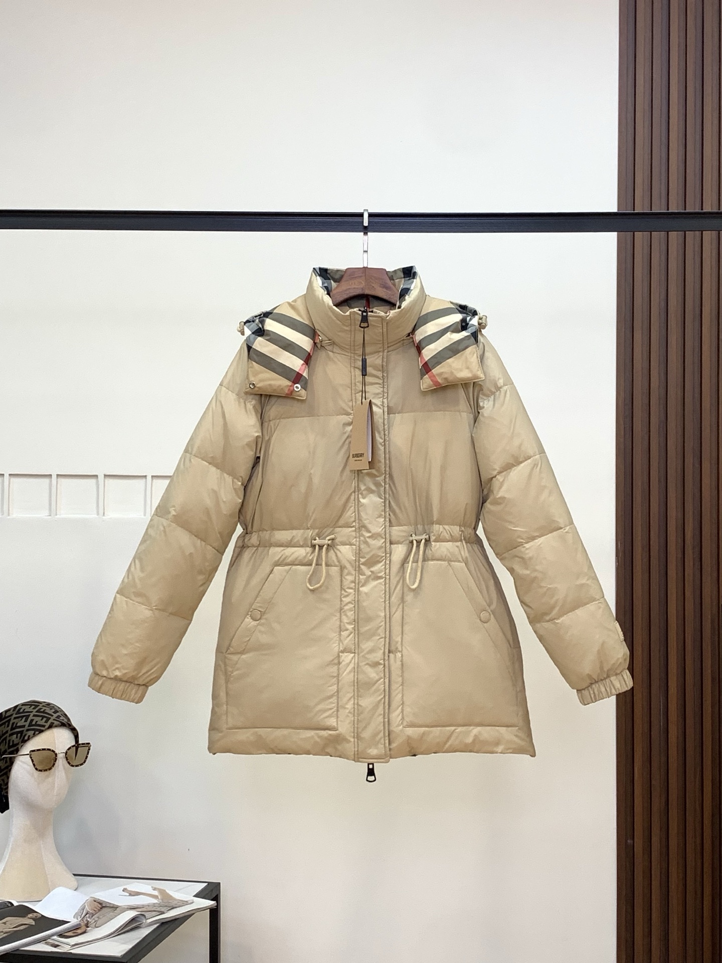 버버리 리버시블 퍼퍼 자켓 아이보리