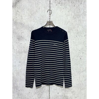 프라다 스트라이트 긴팔 니트 네이비
