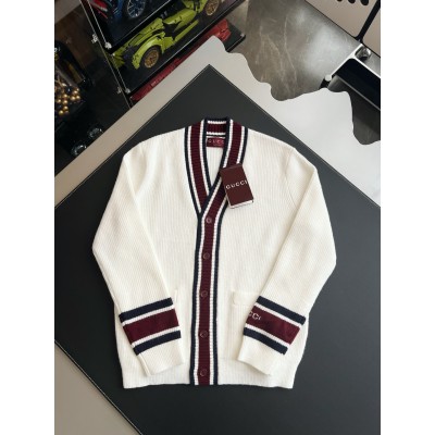 구찌 울 니트 가디건 화이트