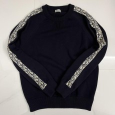 디올 오블리크 인서트 니트 블랙