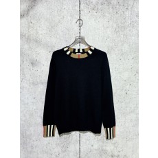 버버리 체크 울 캐시미어 니트 블랙