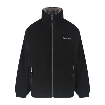 미우미우 플리스 다운 재킷 네이비