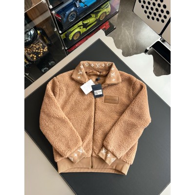 루이비통 레더 패치 플리스 브라운