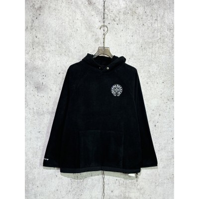 크롬하츠 플리스 후드 블랙