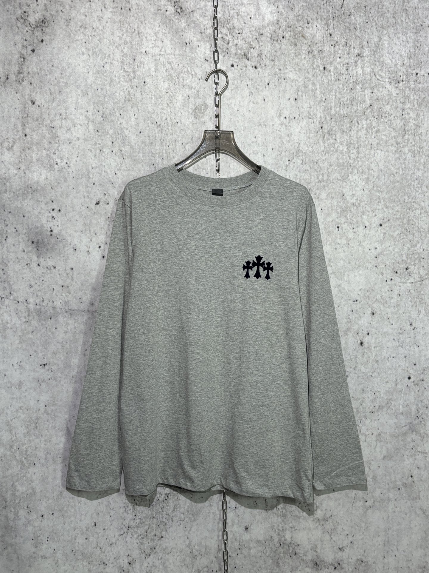크롬하츠 크로스 롱슬리브 긴팔 그레이