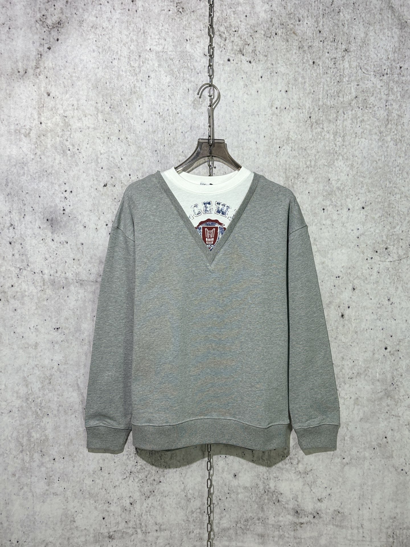 로에베 코튼 스웨트 셔츠 그레이