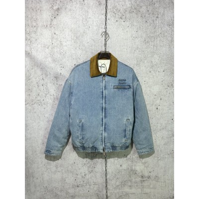 미우미우  포켓 자수 데님 자켓