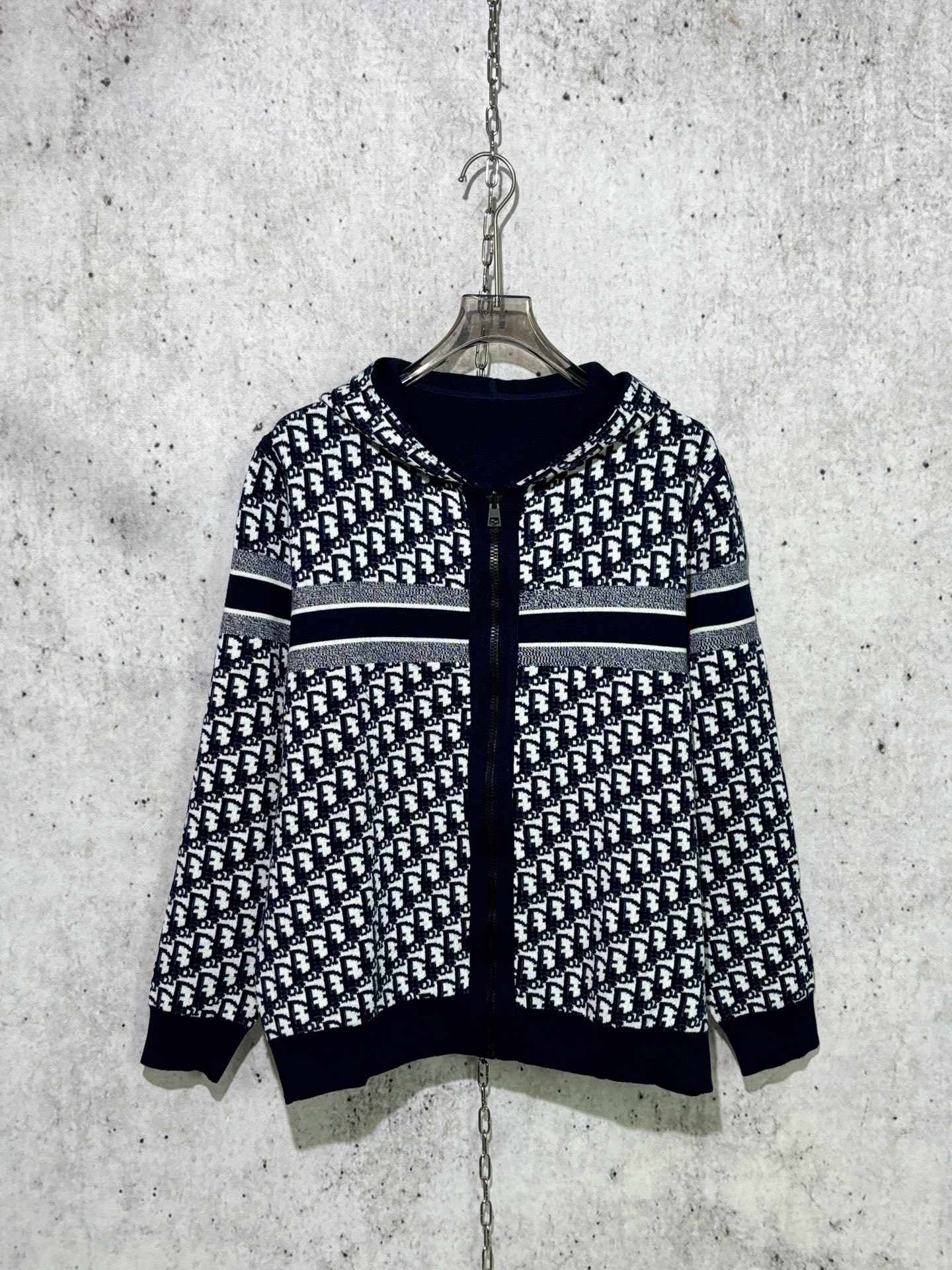 디올 오블리크 리버서블 집업 후드 가디건