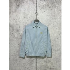 미우미우 자수 스트라이프 데님 자켓