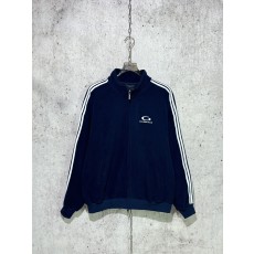 발렌시아가 하이넥 오버핏 플리스 자켓 네이비