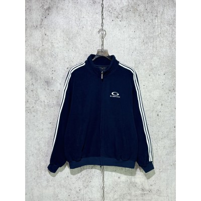 발렌시아가 하이넥 오버핏 플리스 자켓 네이비