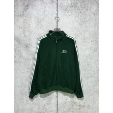 발렌시아가 하이넥 오버핏 플리스 자켓 그린