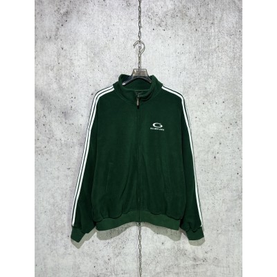 발렌시아가 하이넥 오버핏 플리스 자켓 그린