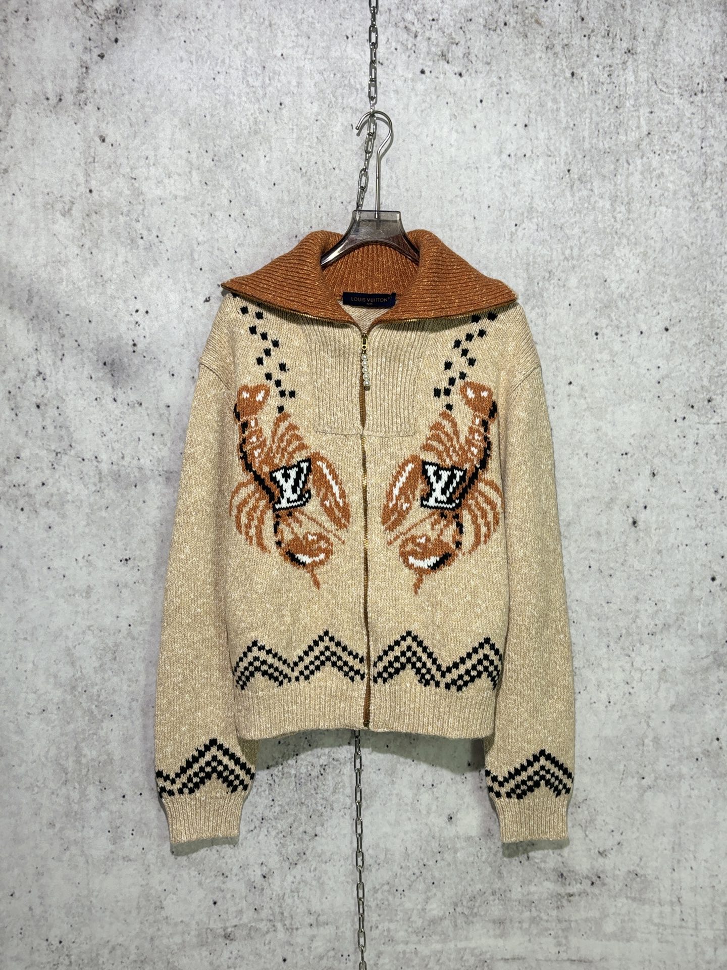 루이비통 지퍼 니티드 블루종