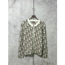 디올  오블리크 울오버 자카드 지퍼 니트