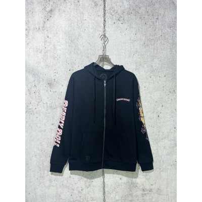 크롬하츠 데들리돌 후드 집업 블랙