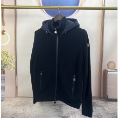 몽클레어 울 니트 후드 가디건 네이비