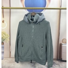 몽클레어 울 니트 후드 가디건 그레이