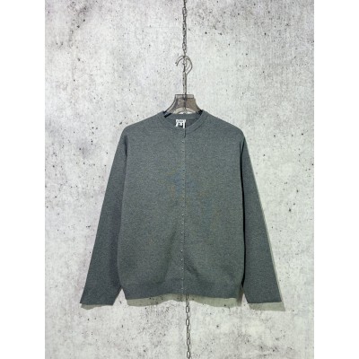 로에베 핀버트 라운드넥 니트 가디건 그레이