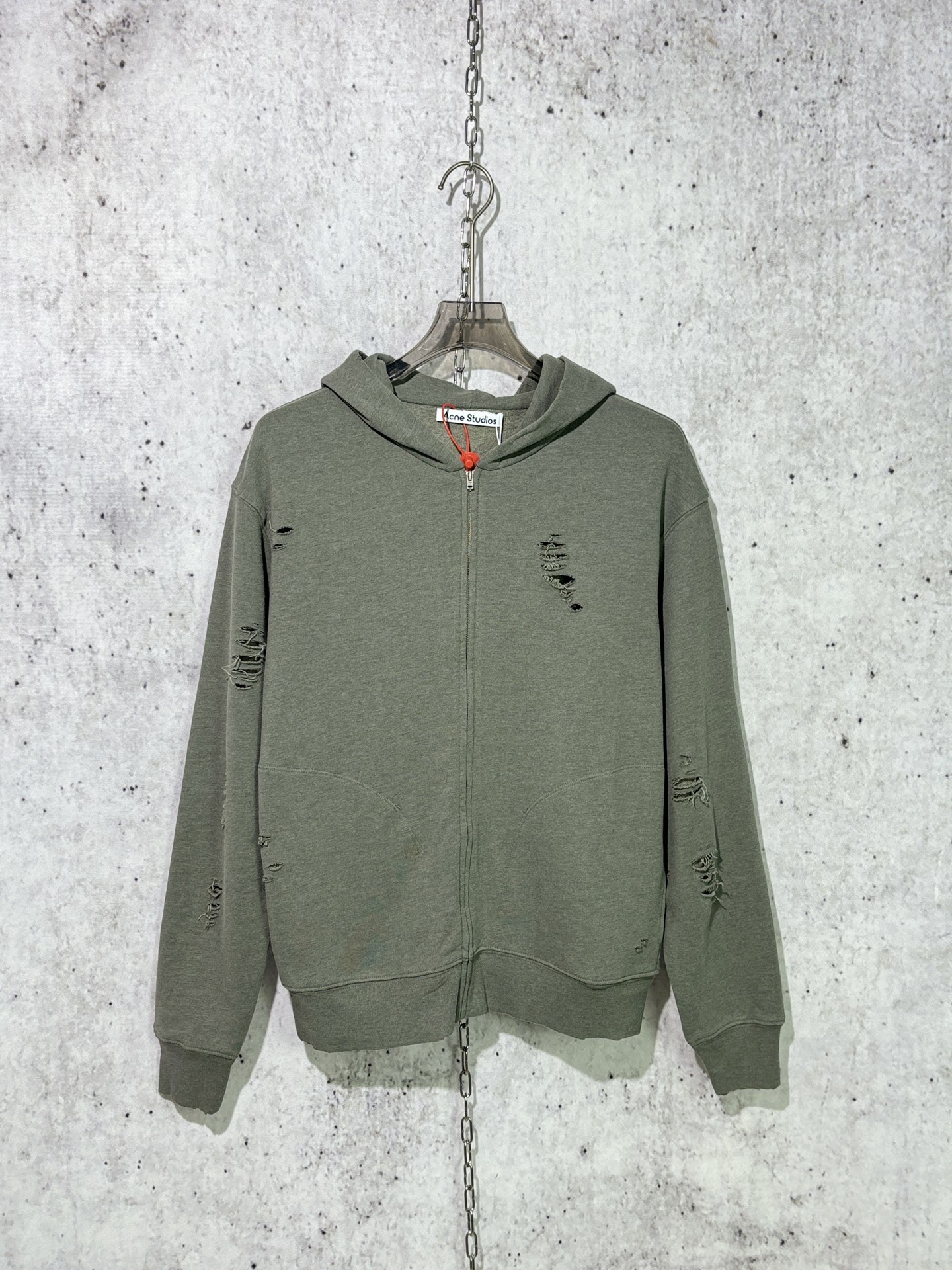 아크네 멜란지 후드 지퍼