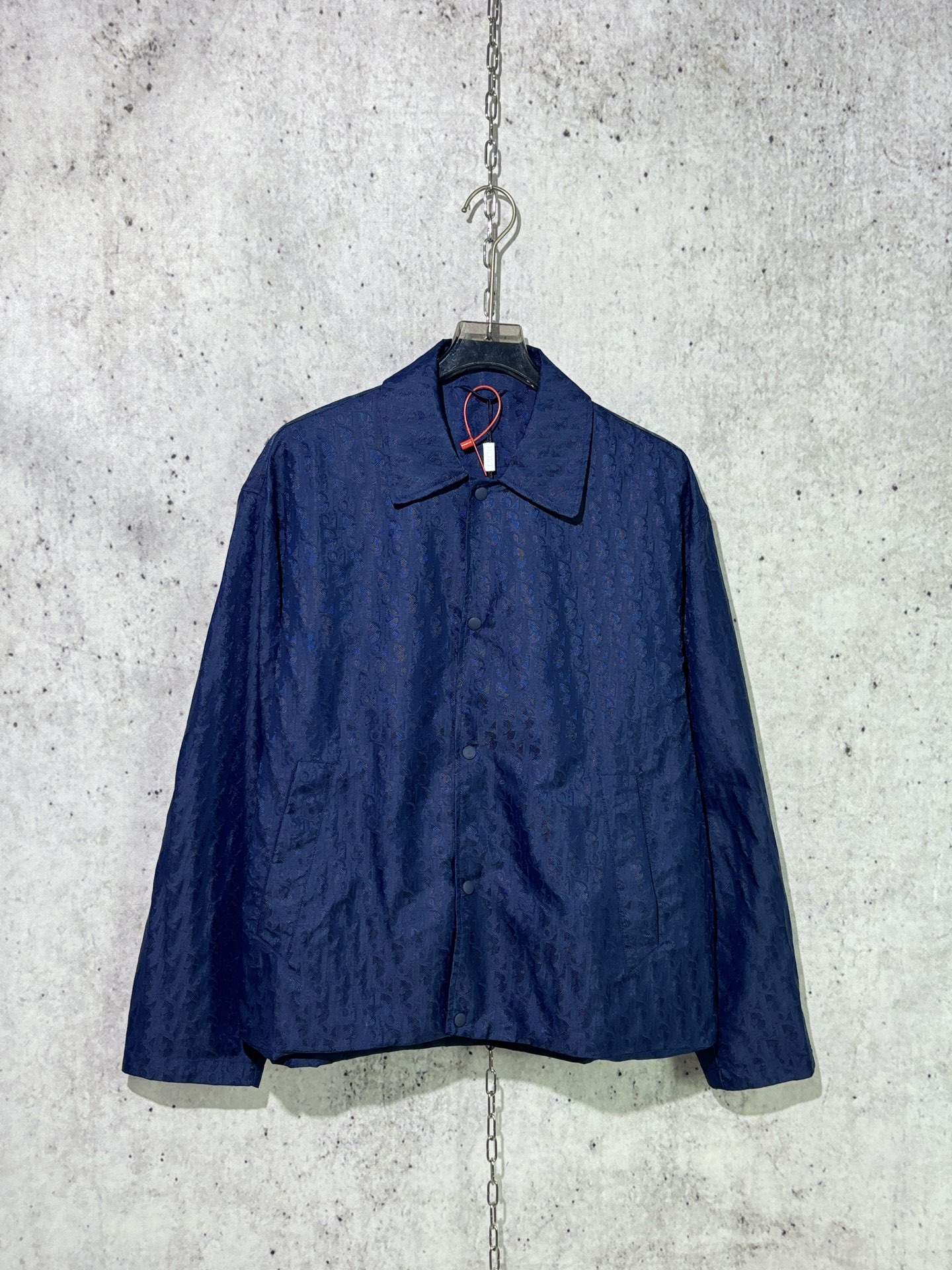 디올 오블리크 캐주얼 블루종 자켓