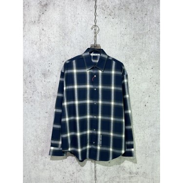 아크네 버튼업 셔츠 네이비