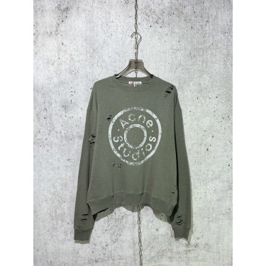 아크네 로고 프린트 스웨트 셔츠