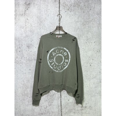 아크네 로고 프린트 스웨트 셔츠