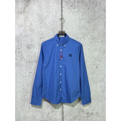 미우미우 포플린 셔츠 블루