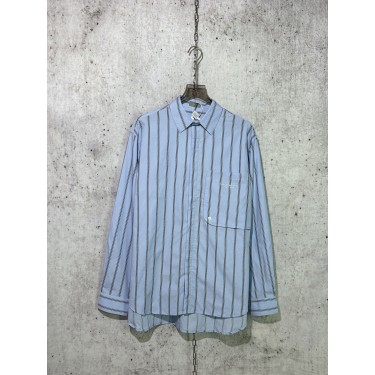 디올 스트라이프 긴팔 셔츠 블루