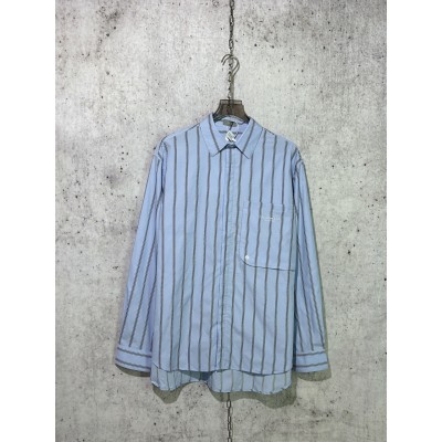 디올 스트라이프 긴팔 셔츠 블루