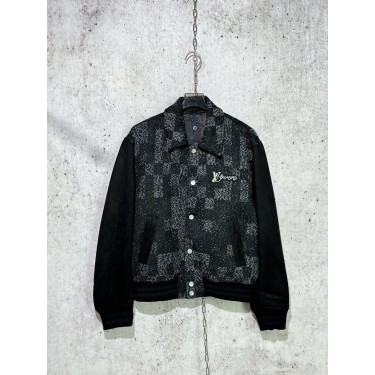 루이비통 믹스 레더 바시티 블루종 자켓