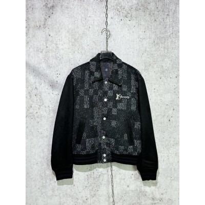 루이비통 믹스 레더 바시티 블루종 자켓