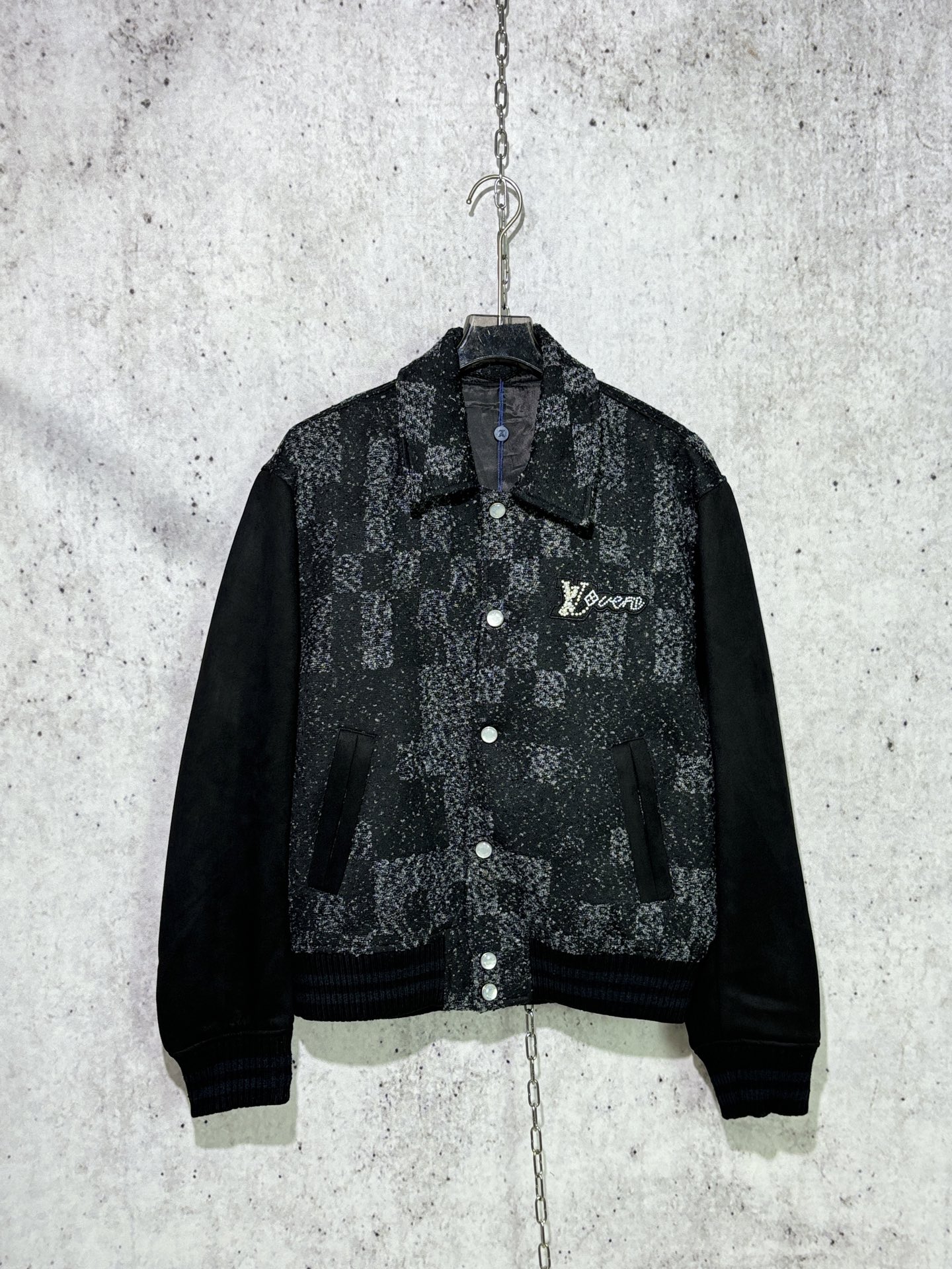 루이비통 믹스 레더 바시티 블루종 자켓