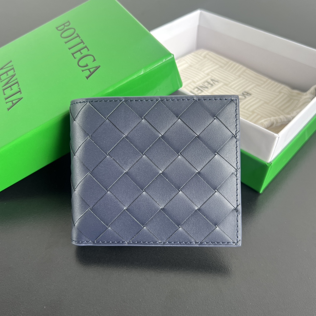 보테가 베네타 인트레치아토 반지갑 블루 605722 11*9.5